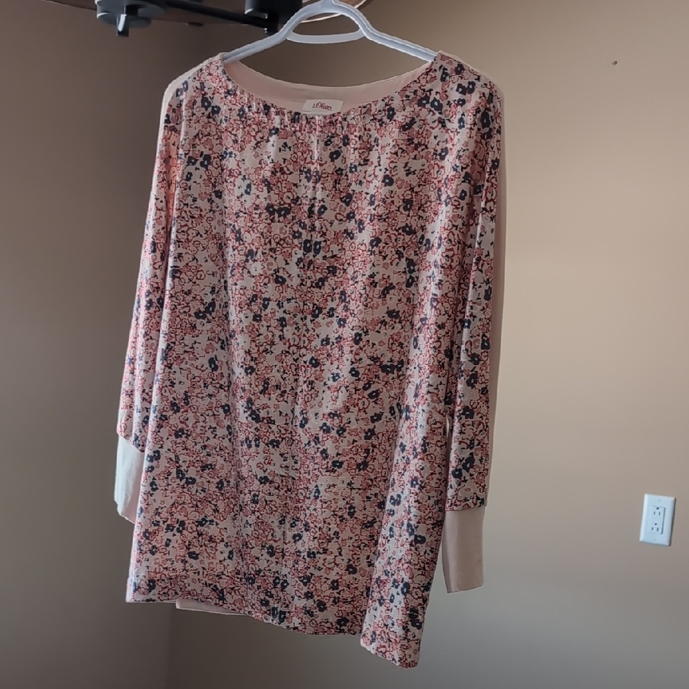 Floral Pink Long Sleeve Blouse